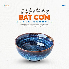 Mua Bát cơm D11 men xanh hoả biến - Bát Men Xanh Biển cực đẹp và tinh tế - An toàn sức khỏe người tiêu dùng - Gốm Sứ Cao Cấp Bát Tràng