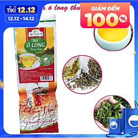 Hình ảnh Trà Ô Long thượng hạng 200 gram - Trà olong cao cấp Tân Cương Xanh, trà olong vụ xuân ngon, nước xanh hậu ngọt sâu