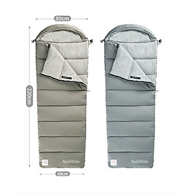 Túi ngủ Naturehike NH20MSD02 Model M400 du lịch, văn phòng, hở chân, ghép đôi, mũ trùm giặt máy