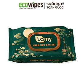 Mua Khăn ướt bao sái lau bàn thờ Lamy 30 khăn/gói Hương Trầm cao cấp