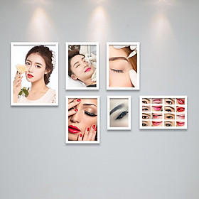 Mua Bộ Khung Ảnh Treo Tường Trang Trí Cửa Tiệm Xăm Chân Mày  Môi  Phun Xăm Làm Đẹp Tặng Kèm bộ ảnh như hình mẫu  đinh treo tranh và sơ đồ treo PGC298
