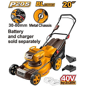 Mua MÁY CẮT CỎ DÙNG PIN 2X20V- 510MM (KHÔNG KÈM PIN VÀ SẠC) 40V INGCO LMLI4020 - HÀNG CHÍNH HÃNG