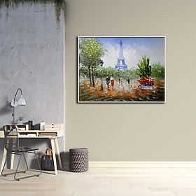 Mua Tranh canvas phong cách sơn dầu - Phong cảnh Paris - PC013 - 120x90cm
