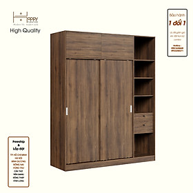 [Happy Home Furniture] ELEGANT, Tủ quần áo cửa lùa 1m8x2m2 , 180cm x 54cm x 220cm ( DxRxC), TCL_006