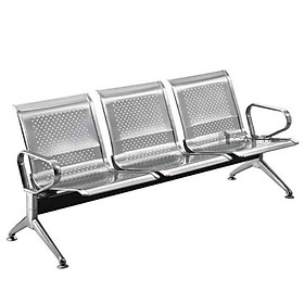 Mua Ghế băng chờ 3 chỗ ngồi inox nhập khẩu CW3001-3 Nội thất Capta Ghế khách chờ khung inox giá đỡ sắt sơn tĩnh điện màu đen tại tp hcm