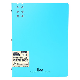 Bìa 30 Lá Nhựa Guangbo Fizz A4 36373 - Xanh Nhạt