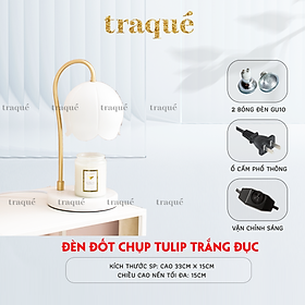 Mua Đèn đốt nến thơm chụp pha lê - đế gỗ