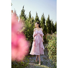 TIELA Đầm váy hoa nhí xoè chất tơ ánh - Lucia Dress