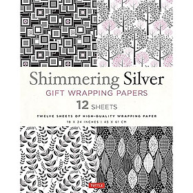 Hình ảnh sách Shimmering Silver Gift Wrapping Papers