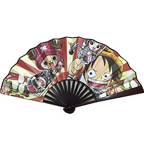 Quạt One Piece Đảo Hải Tặc cầm tay anime chibi nan 31cm cổ trang cổ điển cosplay (MẪU GIAO NGẪU NHIÊN)