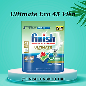 Combo Finish Eco 0% : Viên rửa bát Eco 70 viên + Bóng Eco 400ml + Muối 1,5kg
