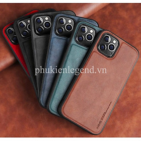ỐP LƯNG DA cho iPhone 13 Pro Max , 13 Pro, 13 , 12 Pro Max , 12 , 12 Pro , 11 Pro Max , 11 Pro , 11 ốp viền dẻo hiệu X-level - Hàng chính hãng