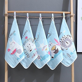 KHĂN MẶT CHO BÉ SET 5 KHĂN MẶT 6 LỚP SỢI TRE LOẠI MỀM