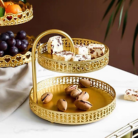 Mua KHAY SẮT 2 TẦNG ĐỰNG TRÁI CÂY  BÁNH NGỌT