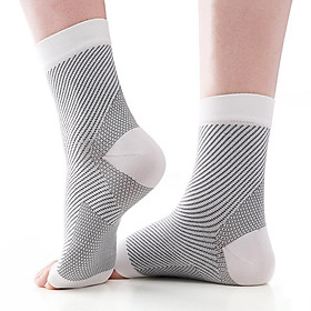 1 Pair Plantar Fasciitis Compression Socks Ankle Brace Guard Sleeves for Women Men, S/M/L/XL