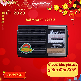 Mua  xả kho đón tết- giá giảm hết hồn  Đài FM RADIO FP-1975U- Loa nghe nhạc kết hợp đài radio- Phong cách cổ điển vintage - sang trọng  bass trầm ấm - Đầy đủ kết nối AUX  USB  SD card