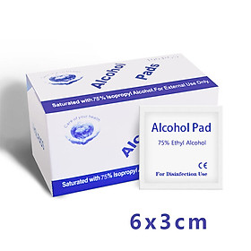 100 PCS Disposable 75% Alcohol Pads Individual Packing Cloth Wipes Alcohol Personal Cleaning Wipes