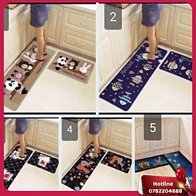 Bộ 2 Thảm Nỉ 3D Trải Sàn Bếp Giao Màu Ngẫu Nhiên - Miễn Phí Vận Chuyển