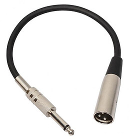 4X 1ft 3-pin XLR Male Stereo to 1/4