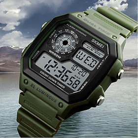 Đồng hồ thể thao nam Skmei 1299 chống nước dây cao su siêu bền