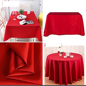 Khăn trải bàn vải nhung đỏ và vải công phượng 1m6 x 2m trang trí tết, lễ hội, sự kiện, bàn tiệc cưới