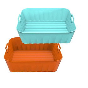 Giỏ chiên silicon, phụ kiện nồi chiên không khí , bình silicon 2pcs cho nồi chiên không khí, giỏ nồi silicon silicon, lò vi sóng, làm bánh làm