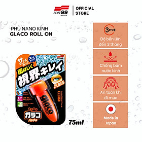 Phủ nano kính, chống bám nước trên kính ô tô Soft99 Glaco Roll On Instant Dry G-97 75ml