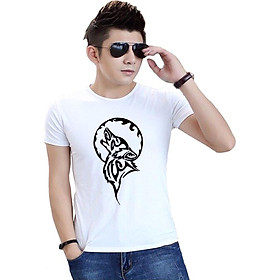Áo Thun Nam Cổ Tròn Tay Ngắn - Hạnh Phúc Sói Hú Đêm Trăng