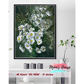 Mua Tranh số hoá tự tô mẫu cúc trắng HL0469