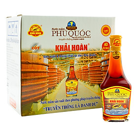 Nước mắm Phú Quốc Khải Hoàn - 40 độ đạm, Thùng 6 chai 205ml