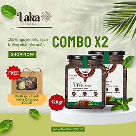 COMBO TẶNG QUÀ - 2 Hũ Trà Cà Phê Cascara LAKA 60Gr Hỗ Trợ Giảm Cân