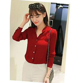 Áo Sơ Mi Cổ Trụ Cá Tính - QA0055