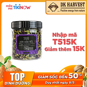 Trà Hoa Đậu Biếc Sấy Khô Nguyên Bông DK Harvest - được coi là thần dược rất tốt để ngăn ngừa vết nhăn và các dấu hiệu lão hóa da của tuổi tác.
