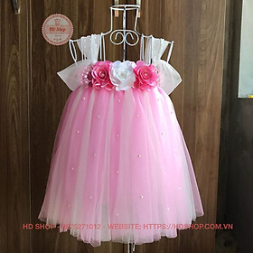 Váy công chúa cho bé ️FREESHIP️ Váy công chúa hồng phấn phối trắng cho bé yêu