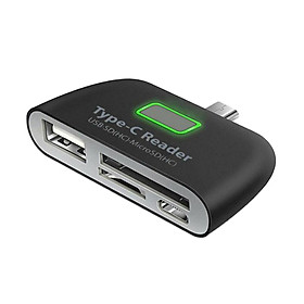 Type C 3.1 to USB 2.0 OTG HUB Adapter / TF Card Universal for