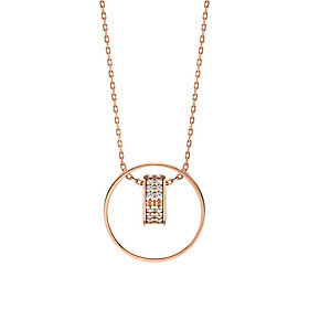 Set Dây Chuyền Vàng 14K Đính Đá CZ