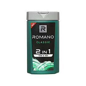Chai Tắm và gội Romano 2in1 hương nước hoa 180g