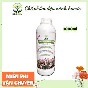 Phân bón hữu cơ đậu tương, đậu nành trứng chuối humic DOCNEEM kích mầm, chồi, hoa chuẩn form trên hoa hồng, cây cảnh, chai 1 lít