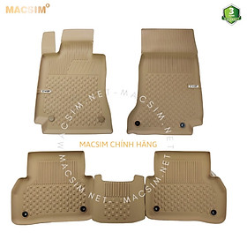 Thảm lót sàn ô tô nhựa TPE Silicon Mercedes C Series W204 2007-2014 Beige Nhãn hiệu Macsim