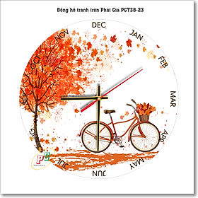 Mua Đồng hồ treo tường  đồng hồ tranh treo tường  đồng hồ dạng tròn  đồng hồ độc lạ  đồng hồ treo phòng khách  phòng ngủ  nhà bếp  đồng hồ tranh quà tặng Phát Gia PGT38-23