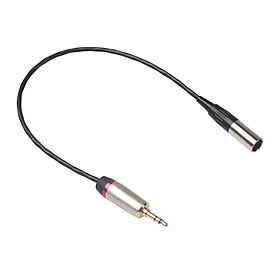 3.5mm Male to XLR Male Cable TRS 3Pin Stereo Audio Transfer Line Black 0.3m