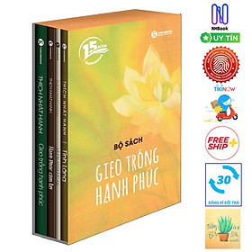 Hình ảnh [Boxset 04 cuốn của thầy Thích Nhất Hạnh] BỘ SÁCH GIEO TRỒNG HẠNH PHÚC-  HẠNH PHÚC CẦM TAY – TĨNH LẶNG – MUỐN AN ĐƯỢC AN [15 năm Thaihabooks] - tặng sổ tay