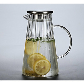 BÌNH ĐỰNG NƯƠC THỦY TINH CAO CẤP CHỊU NHIỆT LÊN TỚI 400 ĐỘ ĐÁY BẰNG 1,6L - ANTH287