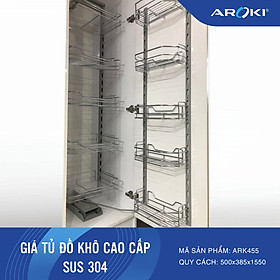 GIÁ TỦ ĐỒ KHÔ CAO CẤP 304 ARK455 Bảo Hành Vĩnh Viễn - Có Thợ Lắp Đặt