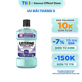 Nước súc miệng cho răng nhạy cảm Listerine Total Care Sensitive Soothing Taste - Dung tích 250ml - 750ml