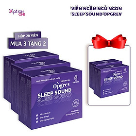 [COMBO 3 HỘP + TẶNG 2 HỘP] Viên ngậm Sleep Sound Opgrev hỗ trợ mất ngủ giúp ngon giấc – 20 viên/ hộp