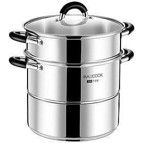 Nồi hấp nồi soup inox Maxcook 3 tầng 2 trong 1 MCZ911