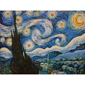 Mua Đêm Đầy Sao - Tranh Sơn Dầu Vẽ Tay 30x40cm