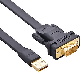 Cáp Chuyển Đổi Ugreen USB 2.0 Sang RS232-DB9 FTDI Chipet 20218 (2m) - Hàng Chính Hãng