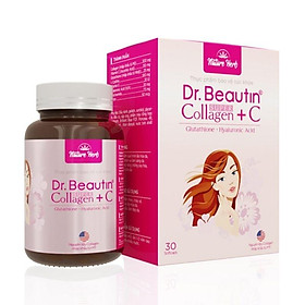 Viên uống chống lão hóa da Dr.BEAUTIN Super COLLAGEN +C - Hộp 30 viên. Chống lão hóa, tăng collagen, trắng da, mờ thâm